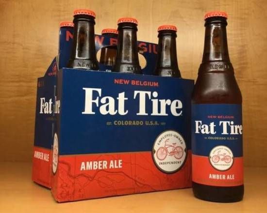 Order New Belgium Fat Tire Amber Ale 6 pk Bottles 12 oz food online from Starway Liquor store, Bell Gardens on bringmethat.com