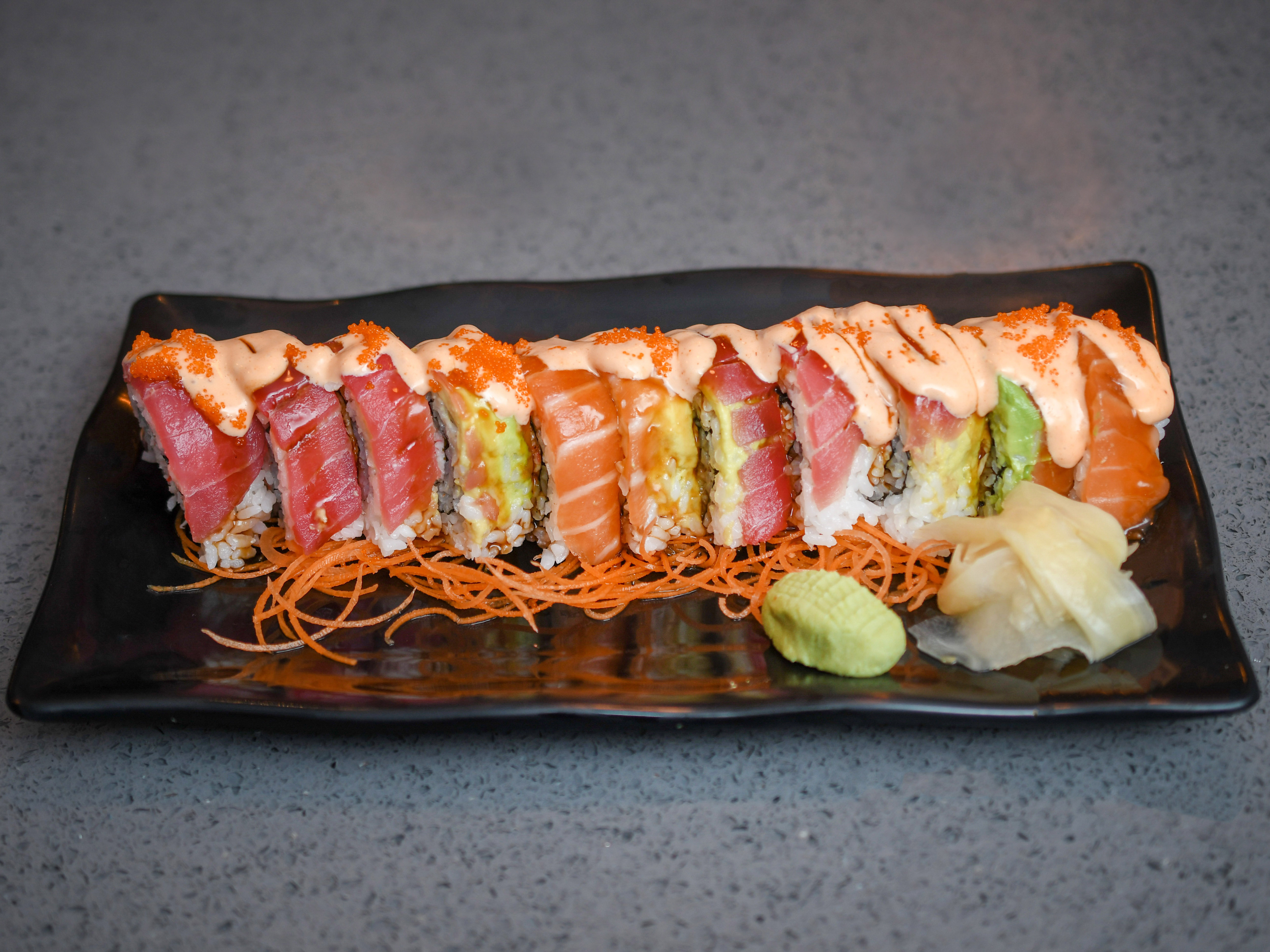 Order S3. Rainbow Roll food online from Fin Poke House store, Sacramento on bringmethat.com