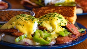 Order Portuguese Chourico Benedict food online from Persy's Place store, Mashpee on bringmethat.com