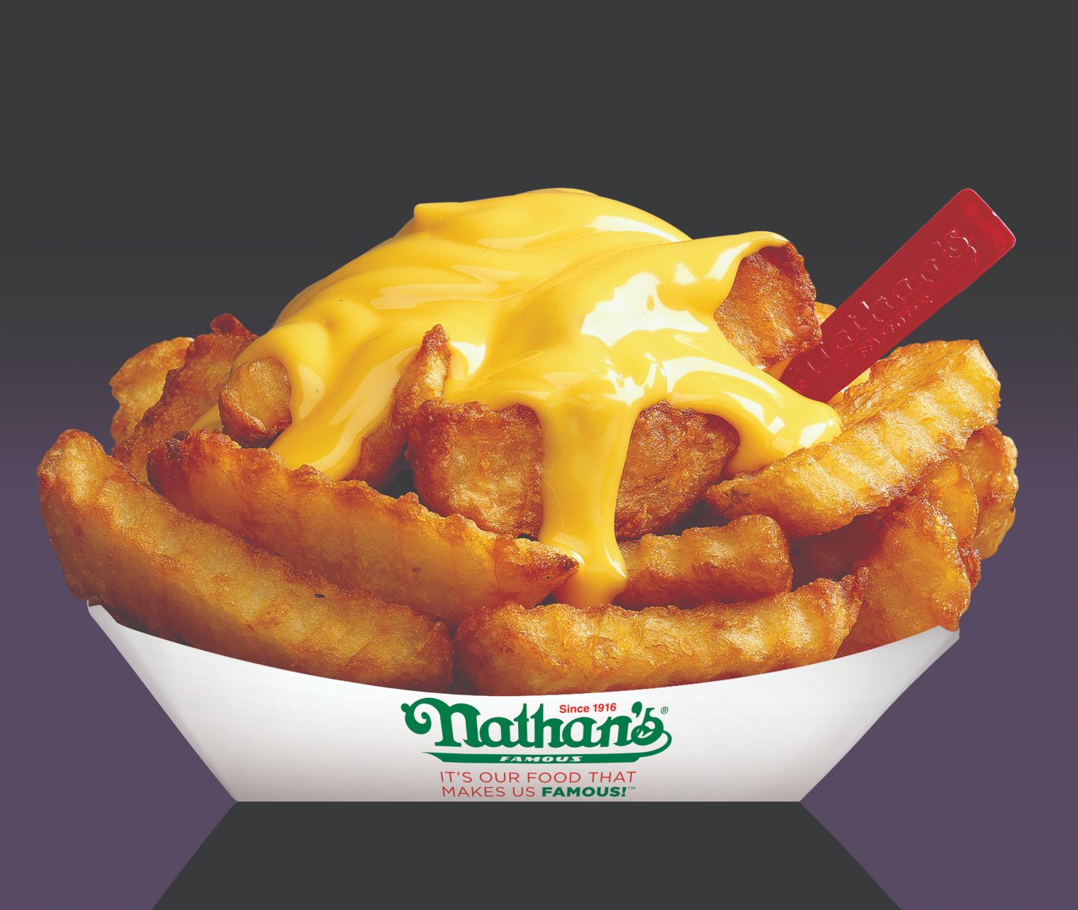 Order Cheese Fries food online from Nathan's Famous store, Commack on bringmethat.com