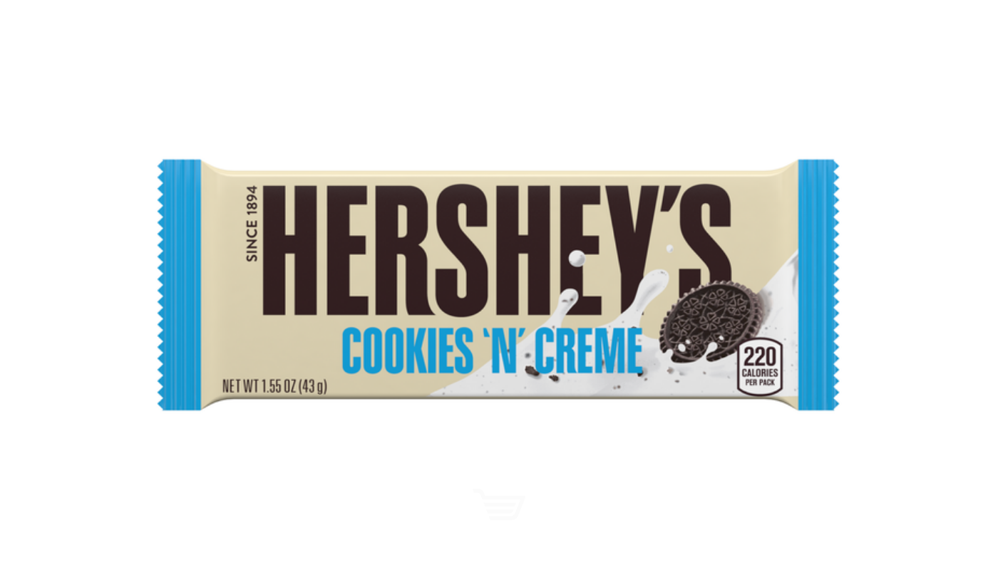 Order Hershey's Candy Bar, Cookies n Cream 1.55 OZ food online from Country Cousins Liquor & Jr Market store, Sylmar on bringmethat.com
