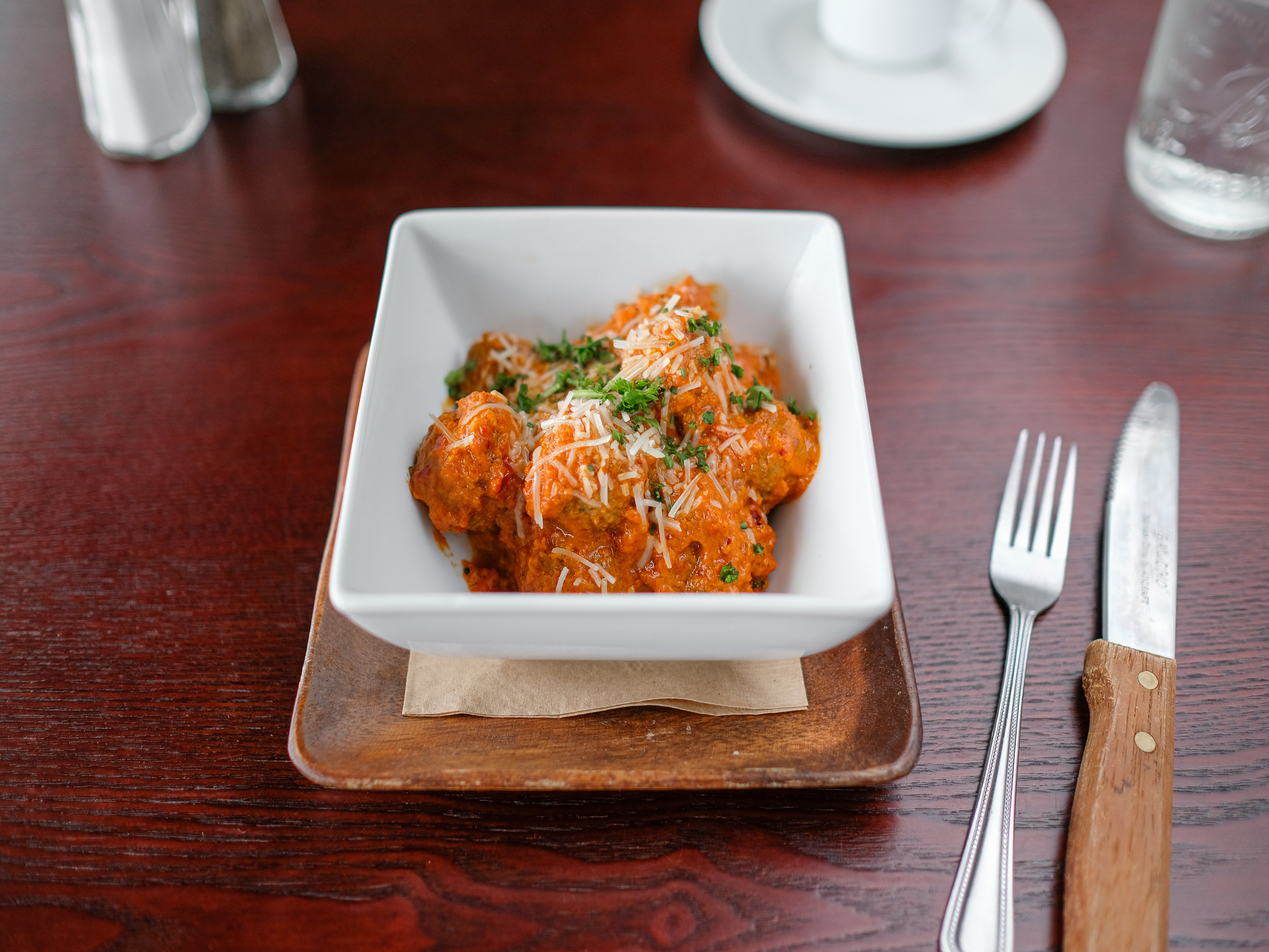 Order Spicy Meatballs food online from Fifty9fifty Local Eatery store, San Diego on bringmethat.com
