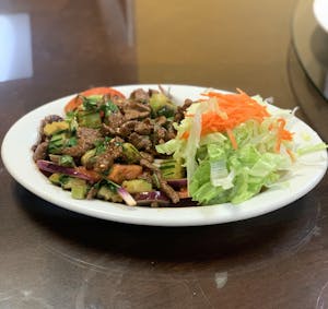 Order Spicy Beef Salad food online from Chillin Thai Cuisine store, El Monte on bringmethat.com