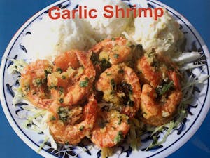 Order Garlic Shrimp food online from Hawaii Bbq Deli store, Kailua-Kona on bringmethat.com