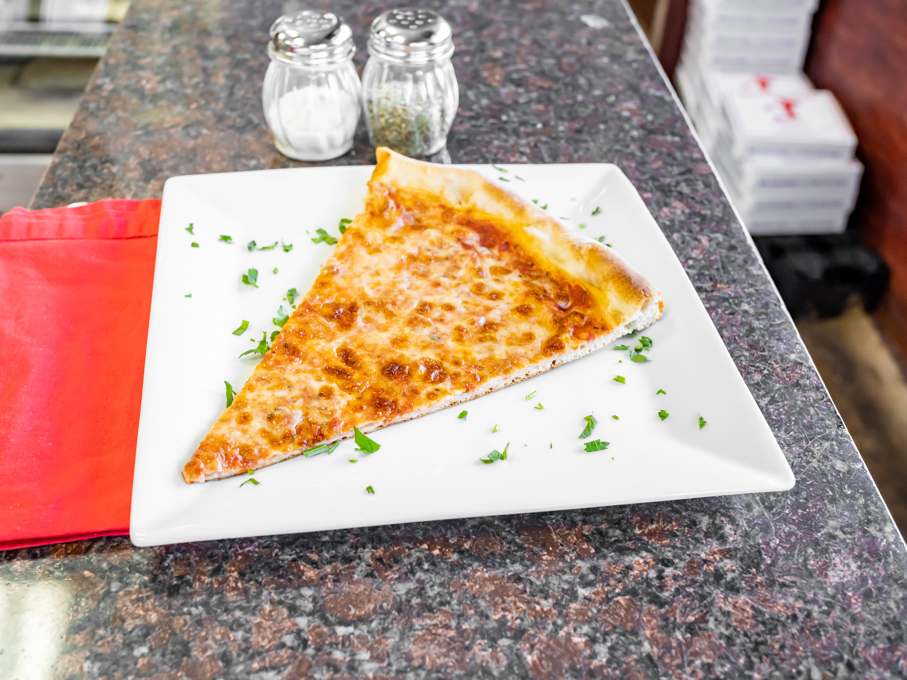 Order Pizza Slice food online from Rocco pizza store, Brooklyn on bringmethat.com