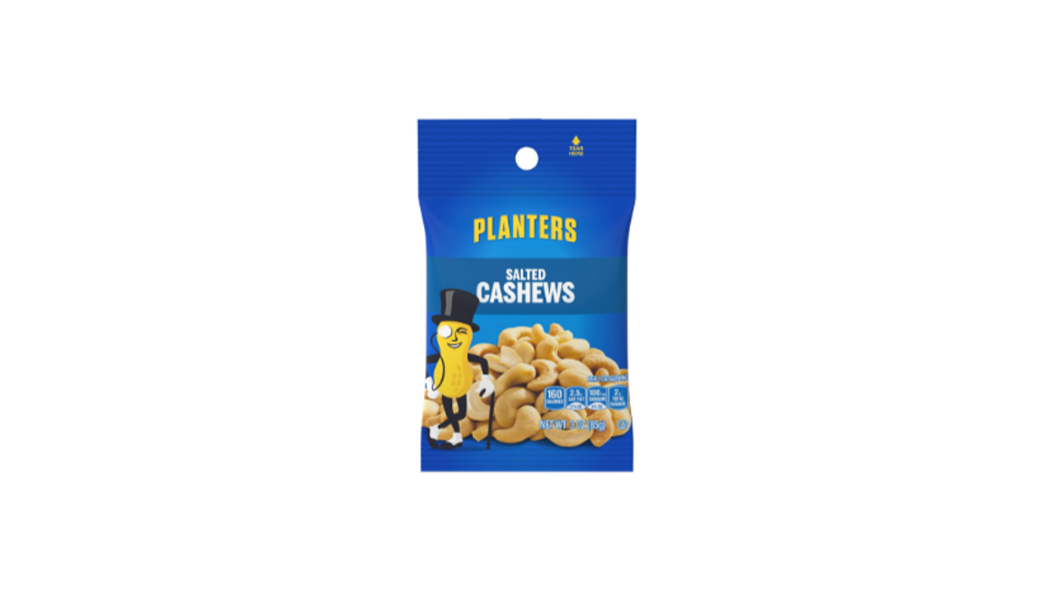 Order Planters Salted Cashew 3 oz food online from Rebel store, Pleasant Hill on bringmethat.com