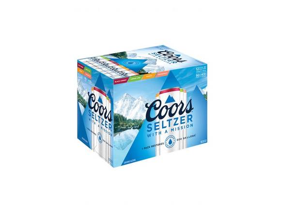 Order Coors Hard Seltzer Variety Pack, Gluten Free - 12x 12oz Cans food online from Kirby Food & Liquor store, Champaign on bringmethat.com