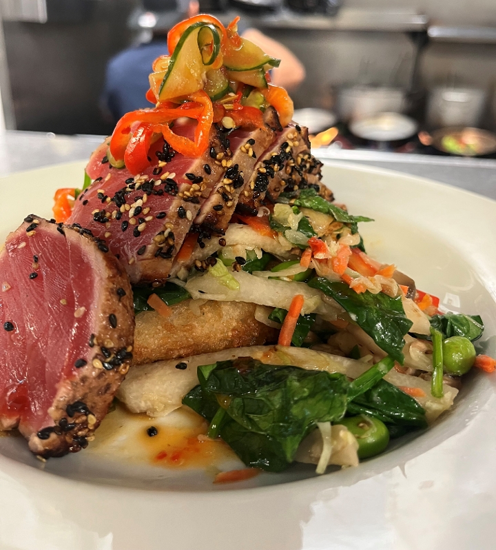 Order Sesame Crusted Ahi food online from Lucky Fins store, Boise on bringmethat.com