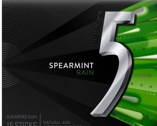 Order 5 Rain Spearmint Gum (15 Count) food online from Shell store, Gaithersburg on bringmethat.com