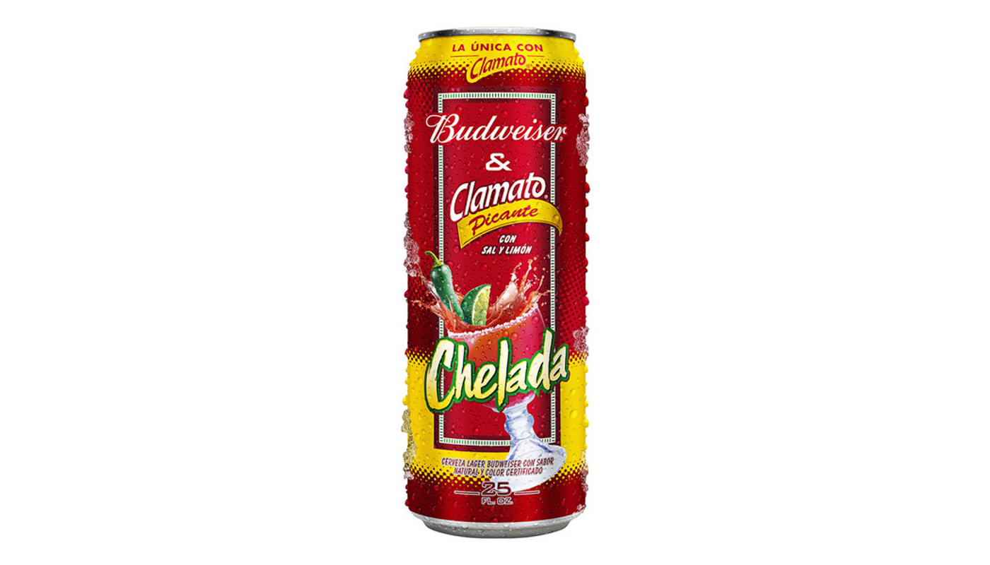 Order Budweiser & Clamato Picante 25oz Can food online from Ross Liquor store, Sylmar on bringmethat.com