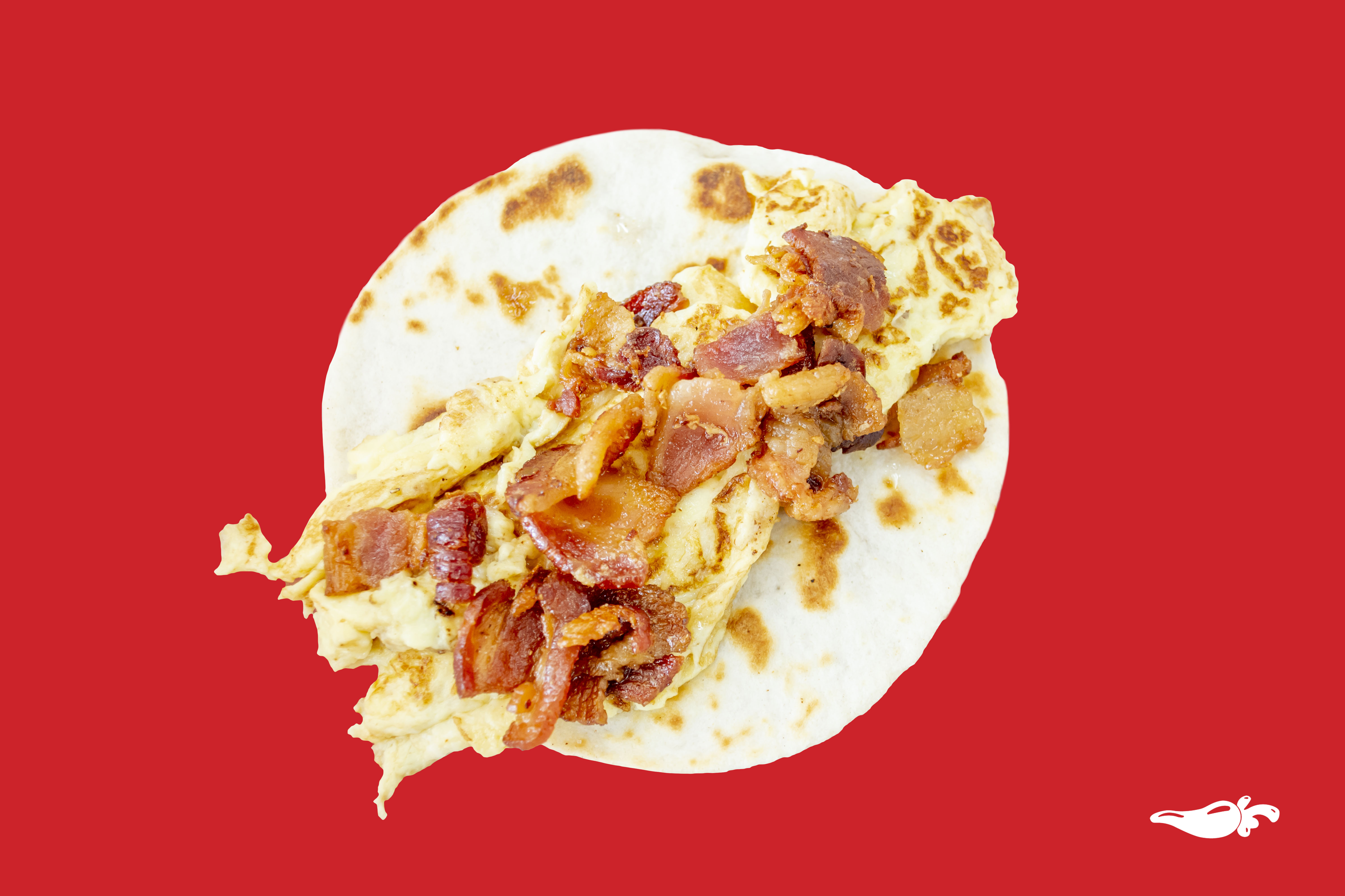 Order 2. Eggs and Bacon Taco food online from Habaneros store, Mansfield on bringmethat.com