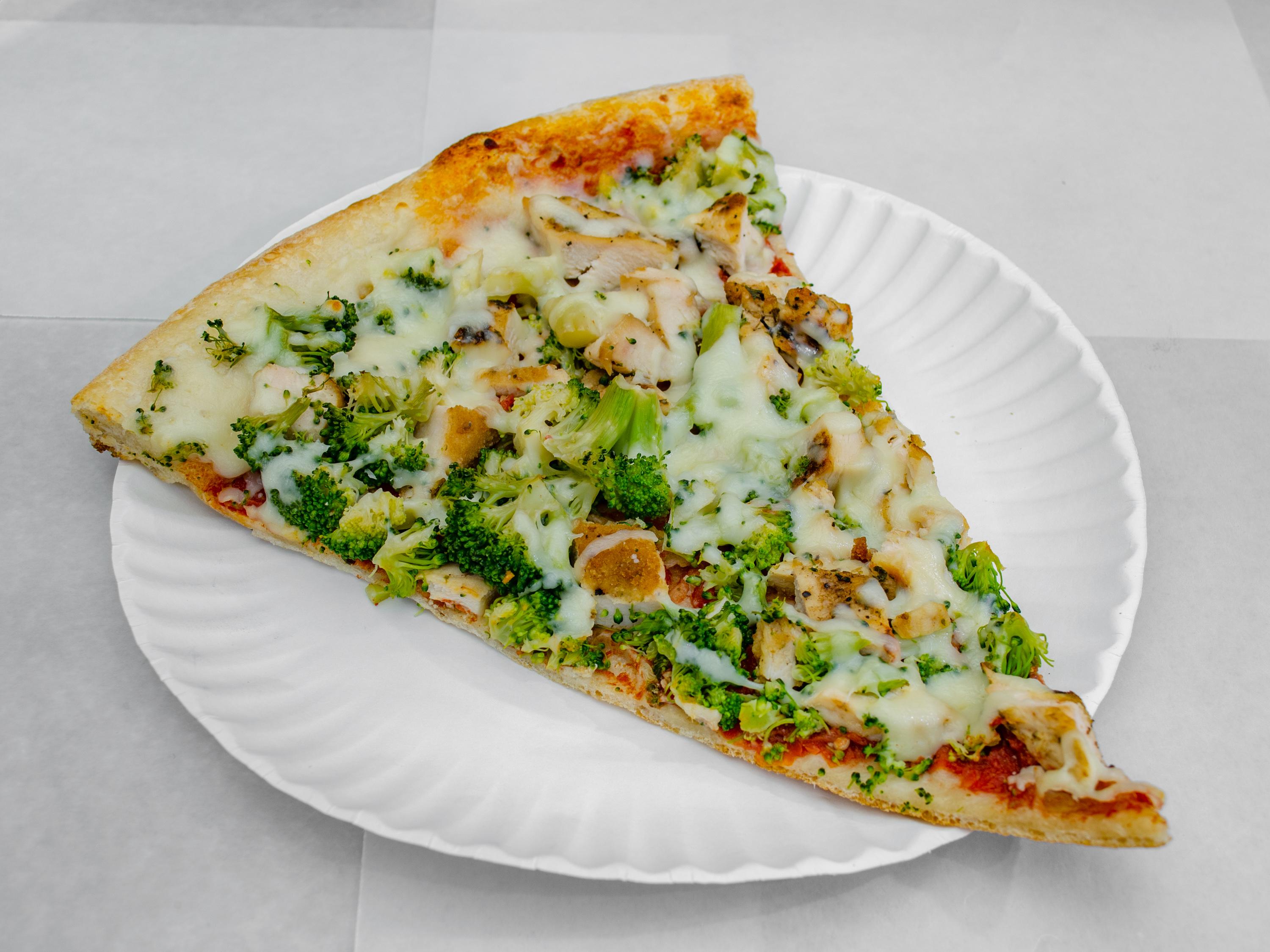 Order 1 Slice Broccoli Pizza food online from Az deli & grocery store, Bronx on bringmethat.com
