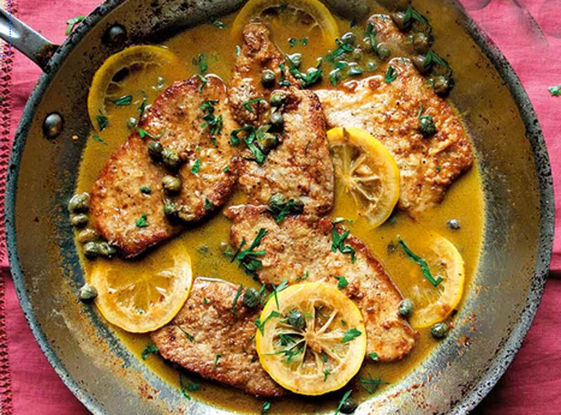 Order Veal  Piccata - Entree food online from Brother Bruno Pizza store, Washingtonville on bringmethat.com