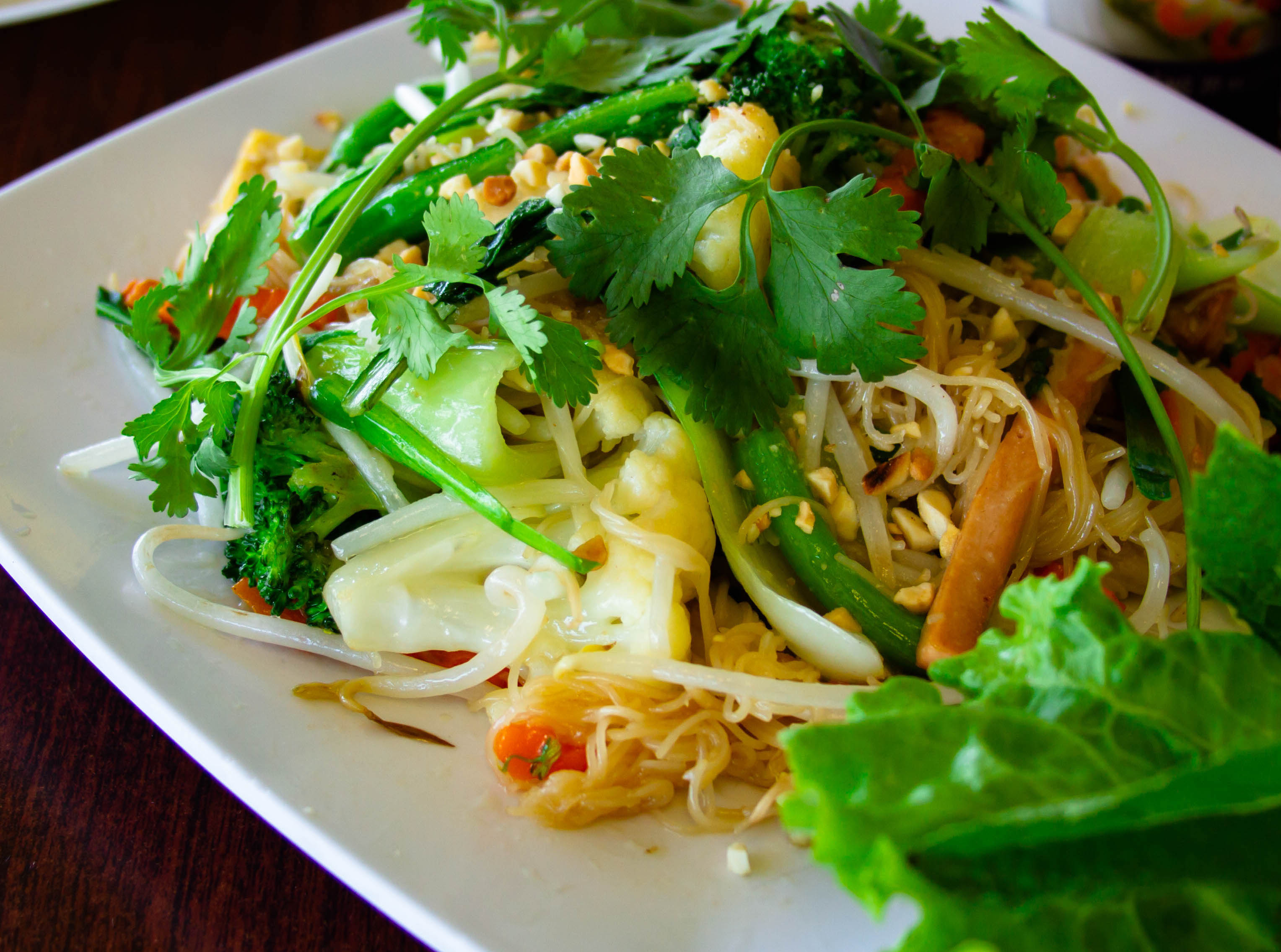 Order Stir-Fry Rice Stick Noodle (Vegan) food online from Thanh Tinh Chay store, San Diego on bringmethat.com