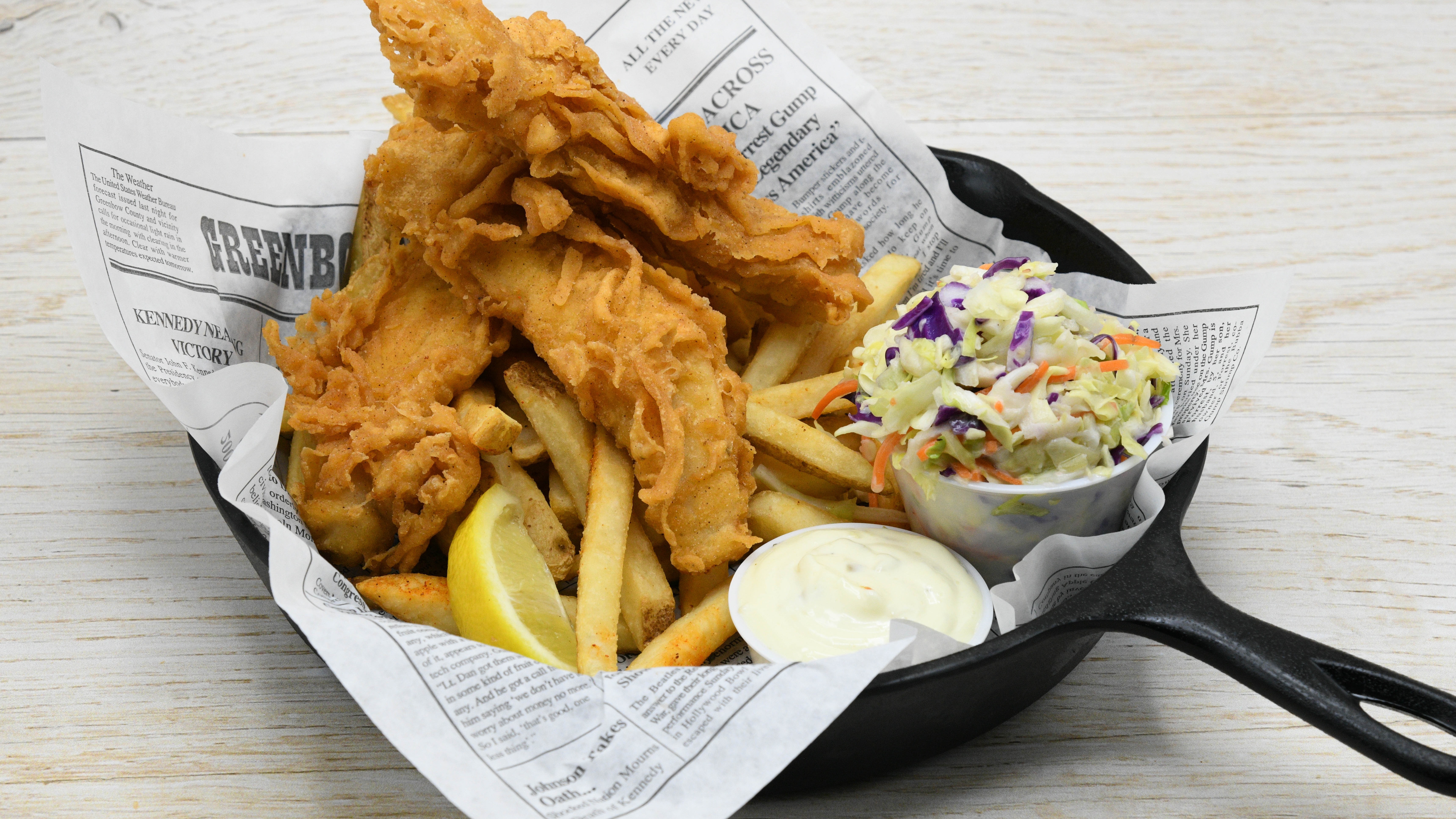 Order Captains Fish & Chips Large food online from Bubba Gump Shrimp Co Rstrnt store, Santa Monica on bringmethat.com