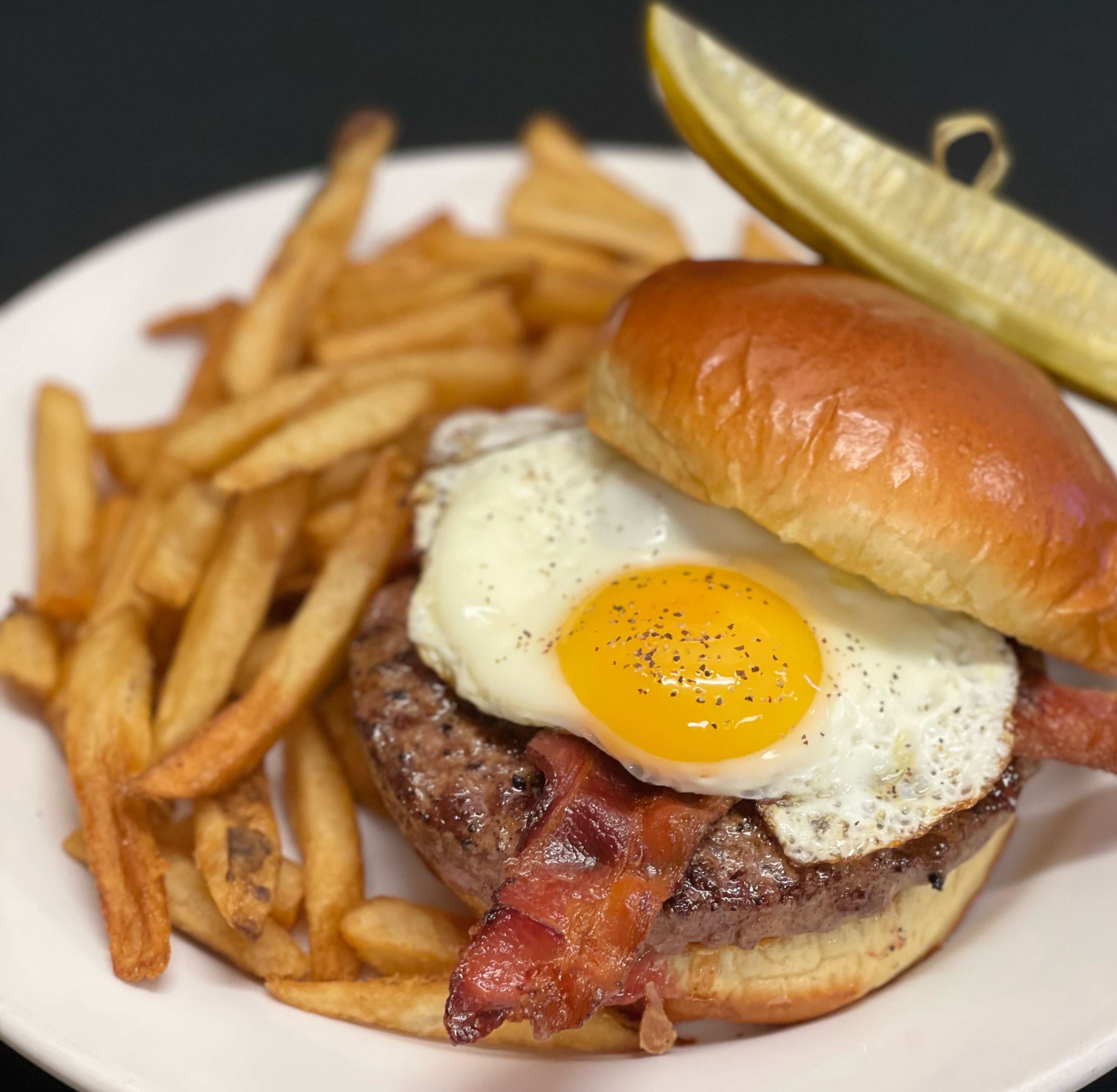 Order Sunrise Burger food online from Emmett Brewing Company store, West Dundee on bringmethat.com
