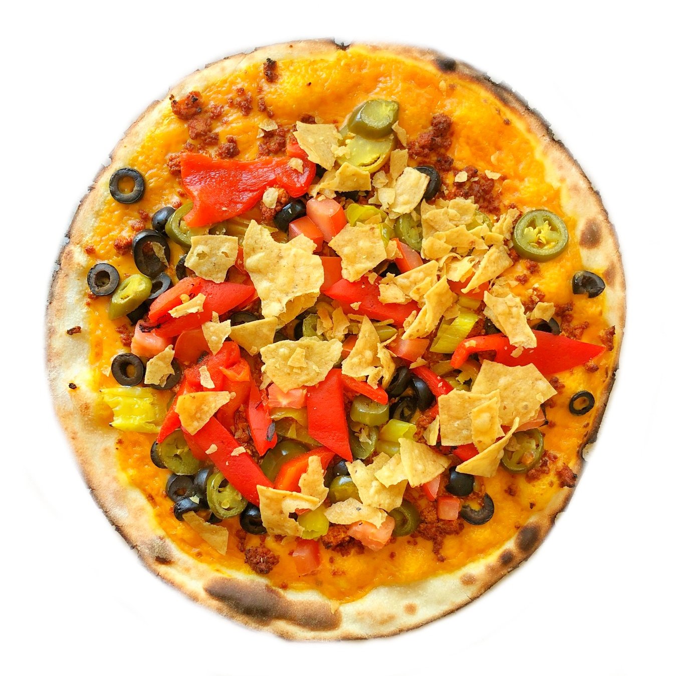Order Vegan Nacho Pizza food online from The Spot Cafe store, Claremont on bringmethat.com