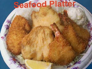 Order Seafood Platter food online from Hawaii Bbq Deli (96740) store, Kailua-Kona on bringmethat.com