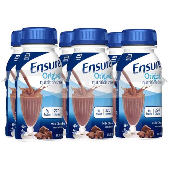 Order Ensure · Original Nutrition Chocolate Shake (6 x 8 fl oz) food online from Mesa Liquor store, Mesa on bringmethat.com