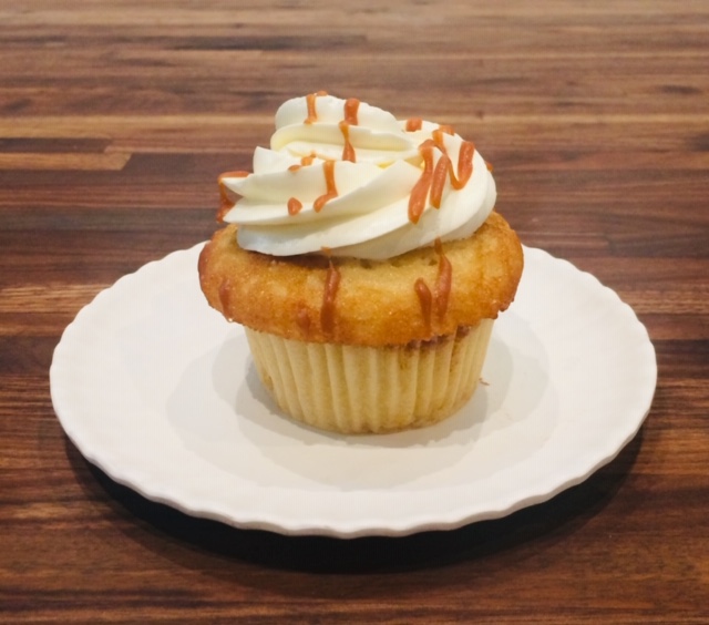 Order Salted Caramel Butterscotch Cupcake food online from Molly's Cupcakes store, Chicago on bringmethat.com