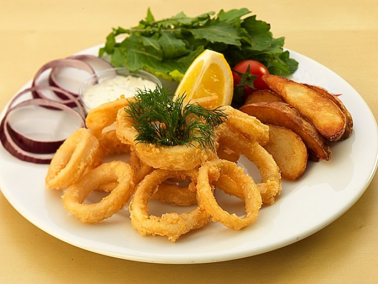 Order FRIED CALAMARY food online from Kebab House store, Newport News on bringmethat.com