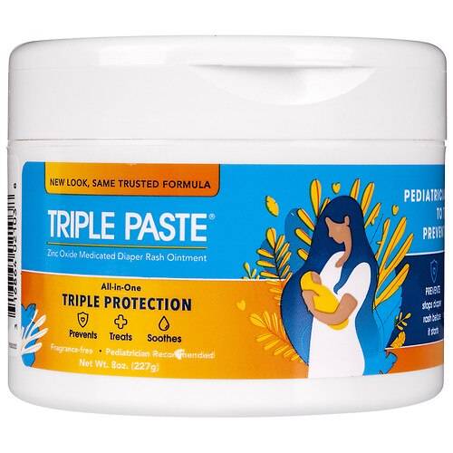 Order Triple Paste Hypoallergenic Medicated Diaper Rash Ointment Unscented - 8.0 oz food online from Walgreens store, Heath on bringmethat.com