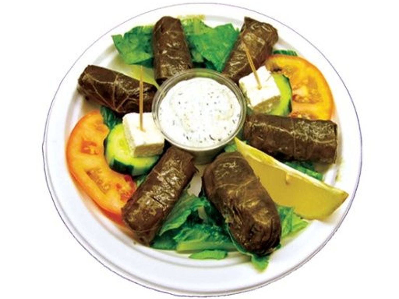 Order DOLMAS ( 6 PCS) food online from Olives Mediterranean Grill store, Phoenix on bringmethat.com
