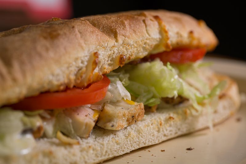 Order Chicken Ranch Grinder - 8" food online from Mancino Grinders & Pizza store, New Haven on bringmethat.com