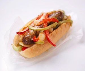 Order italian sausage with fries food online from New Star Gyros store, Chicago on bringmethat.com