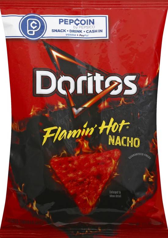 Order Doritos Tortilla Chips Flamin' Hot Nacho (2.75 oz) food online from Rite Aid store, Yamhill County on bringmethat.com