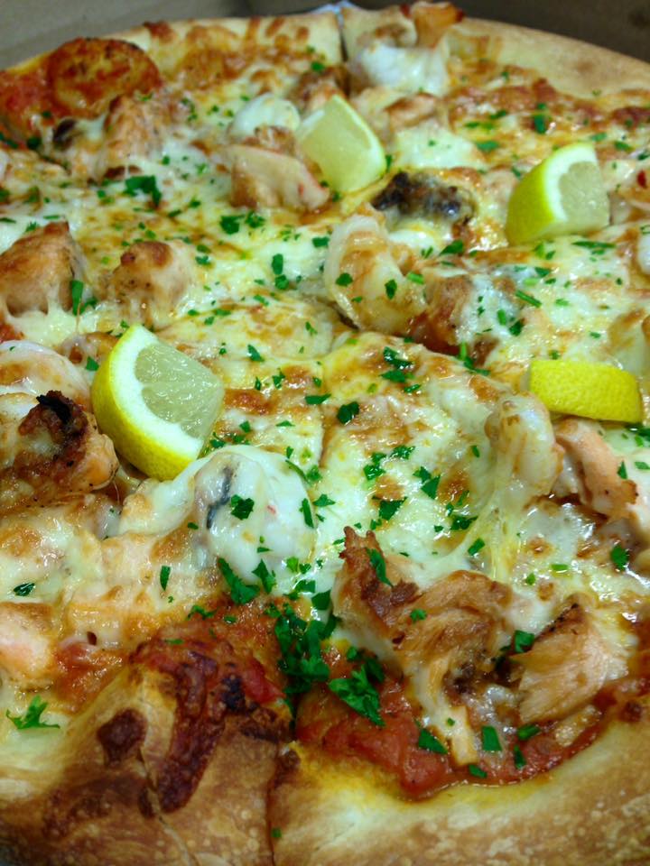 Order Seafood Pizza food online from PJs Grill & Pizza store, New Brunswick on bringmethat.com