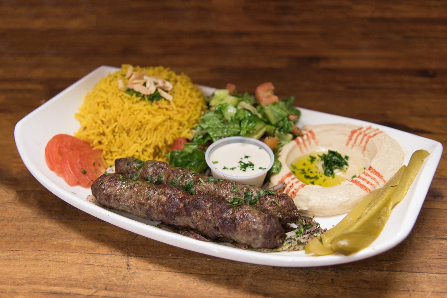 Order Kafta Plate food online from Little Arabia Lebanese Bakery & Cuisine store, Anaheim on bringmethat.com