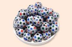 Order Foil Wrapped Soccer Balls food online from Hanna Krause Homemade Candies store, Paramus on bringmethat.com
