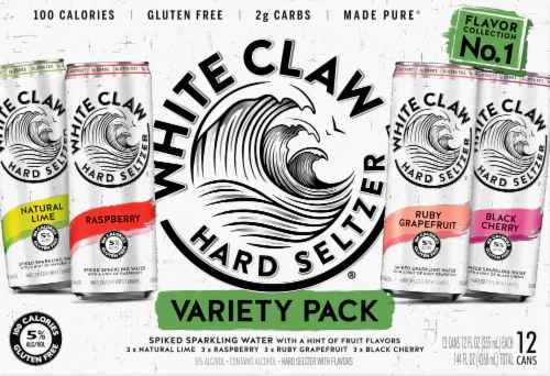 Order 12pk Can White Claw Variety No.1  food online from Bws Beer Wine & Spirit store, San Jose on bringmethat.com