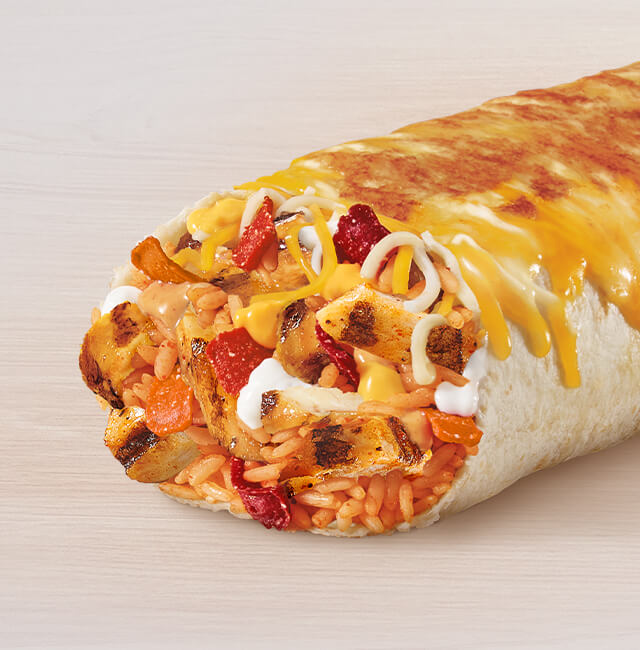 Order Double Chicken Grilled Cheese Burrito food online from Taco Bell store, Pasadena on bringmethat.com