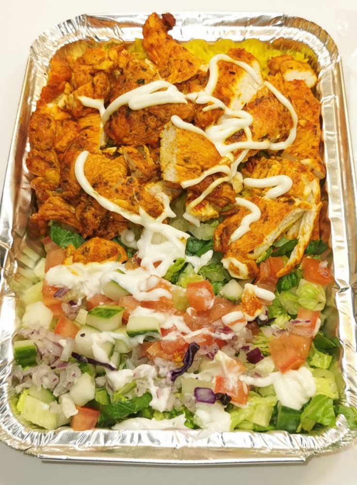 Order Grilled Chicken Over Rice Platter food online from Gyro Eats store, New York on bringmethat.com