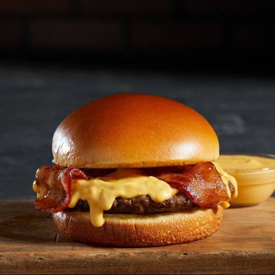Order Bacon Cheddar Cheesy Burger food online from Rebel Wings store, Baltimore on bringmethat.com