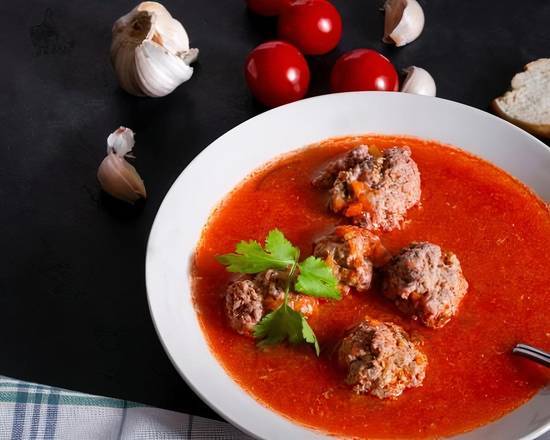 Order Meatball Soup Arabica food online from Great Mediterranean store, Secaucus on bringmethat.com