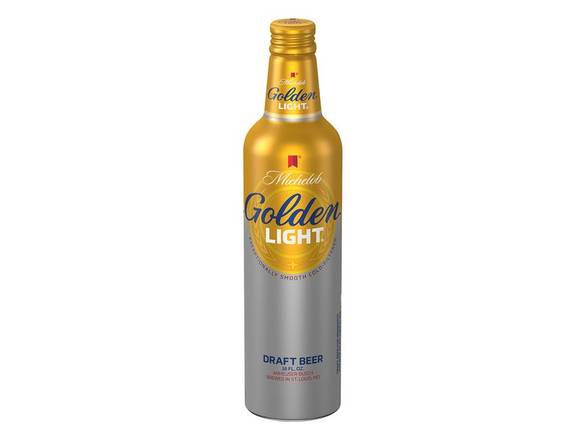 Order Michelob Golden Draft Light Lager - 12x 16oz Bottles food online from Royals Liquor store, St. Peters on bringmethat.com
