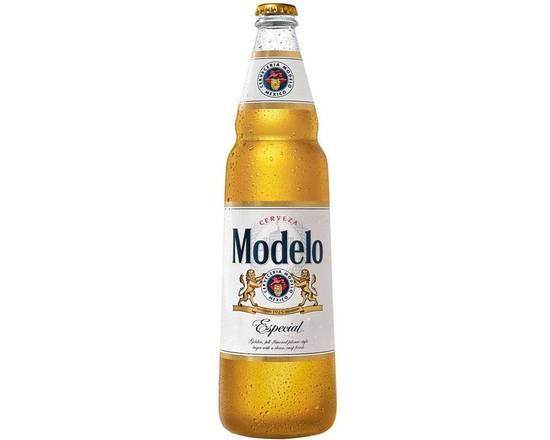 Order Modelo Especial Mexican Lager Beer 24 oz Bottle food online from Windy City Liquor Market store, El Cajon on bringmethat.com