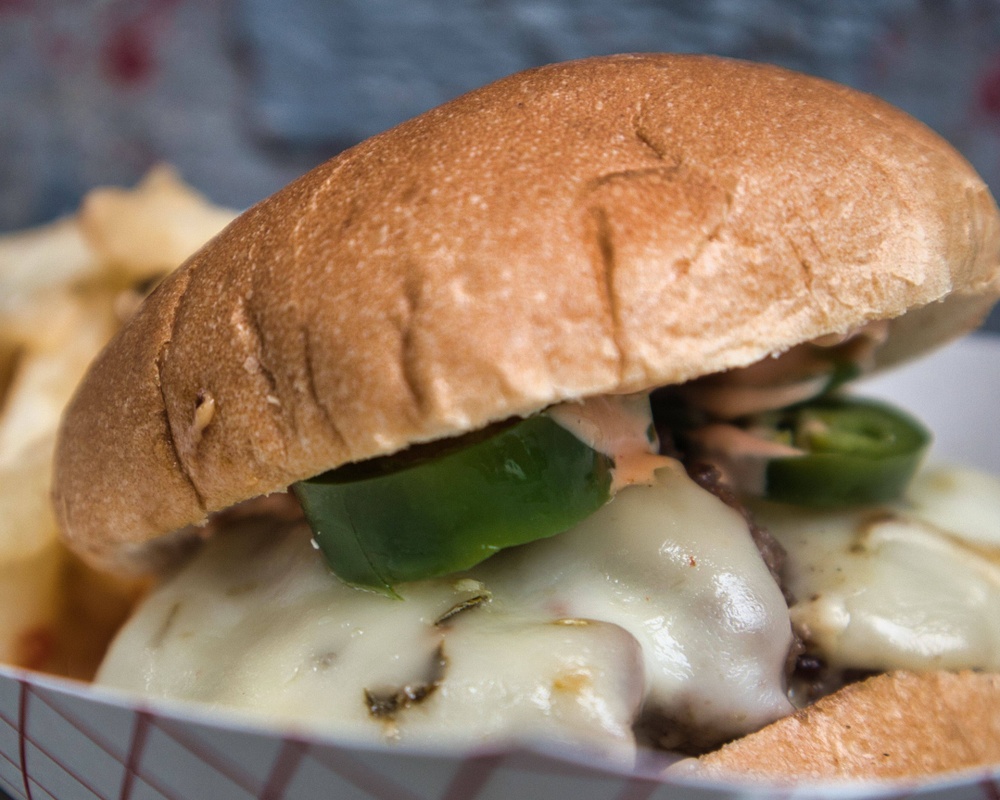 Order Nebraska Heat Burger food online from Hydes Slydes Burgers &amp; Fries store, Omaha on bringmethat.com