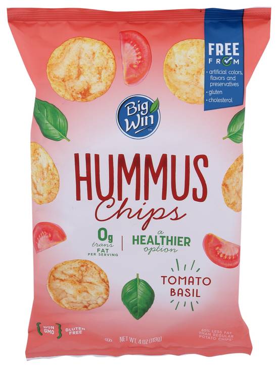 Order Big Win Hummus Chips Tomato Basil (4 oz) food online from Rite Aid store, Yamhill County on bringmethat.com