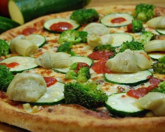 Order Gourmet Veggie Pizza (16" Extra-Large) food online from Stefano's Pizza store, San Anselmo on bringmethat.com
