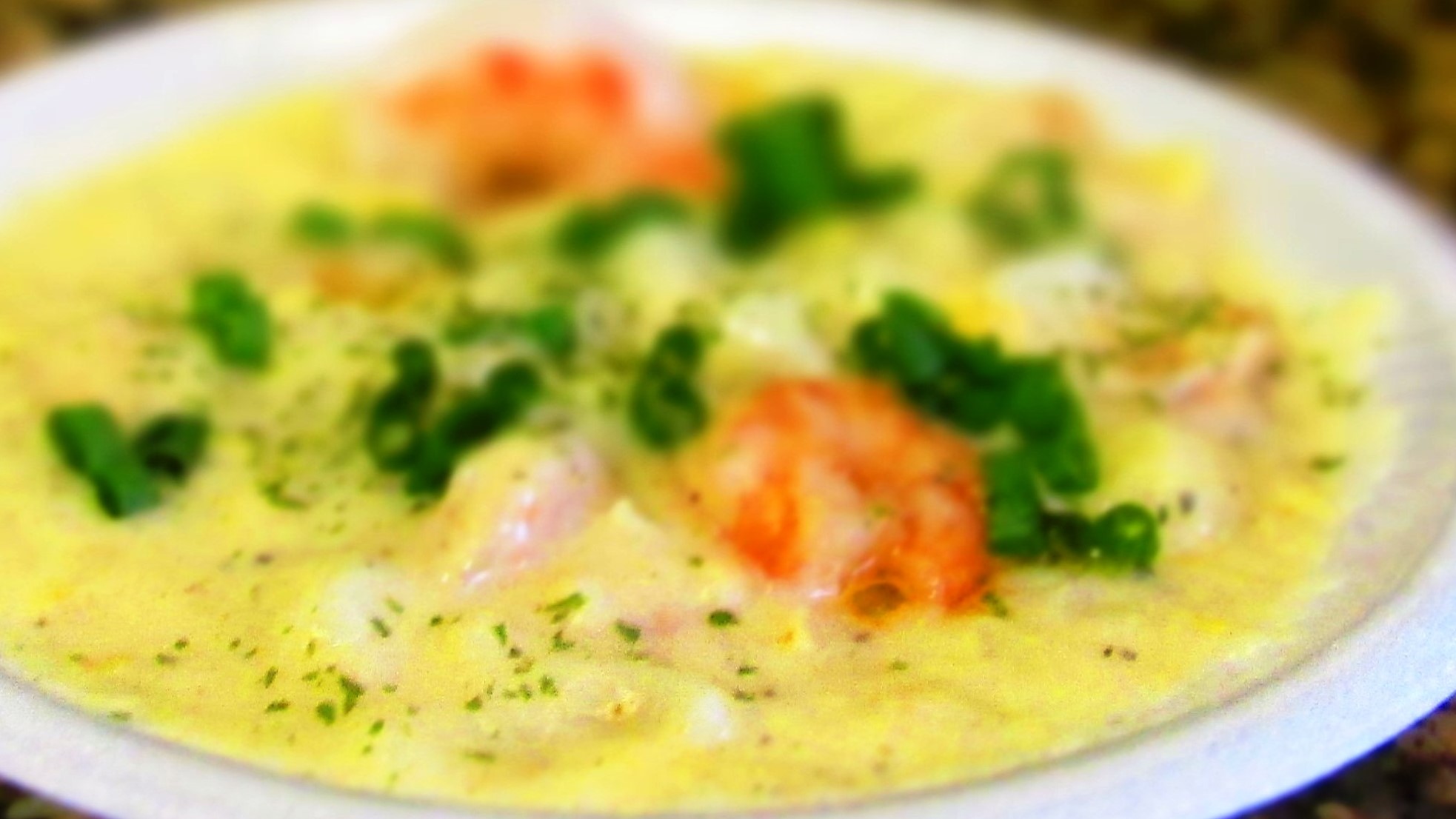 Order Shrimp and Corn Chowder- 12oz food online from Southern Kitchen store, Kansas City on bringmethat.com