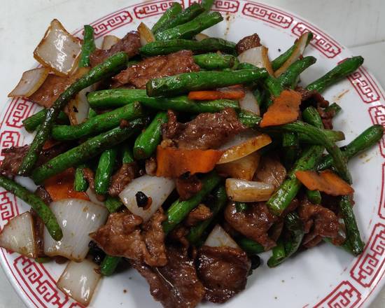 Order String Beans with Beef food online from Panda Garden store, Long Beach on bringmethat.com