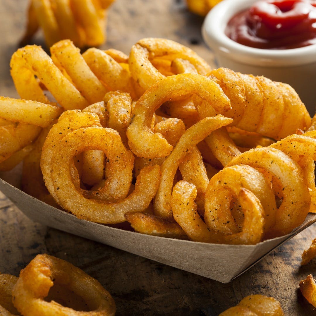 Order Curly Fries - Appetizer food online from Felcaro pizzeria store, Boston on bringmethat.com