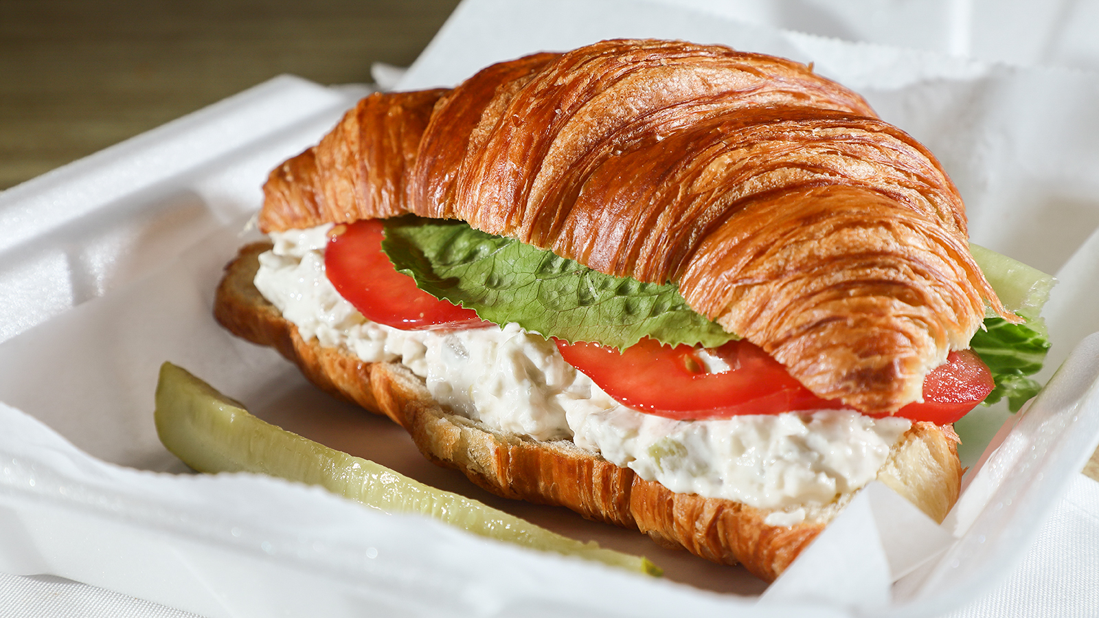 Order Chicken Salad Croissant food online from Java House Cafe store, South Lyon on bringmethat.com
