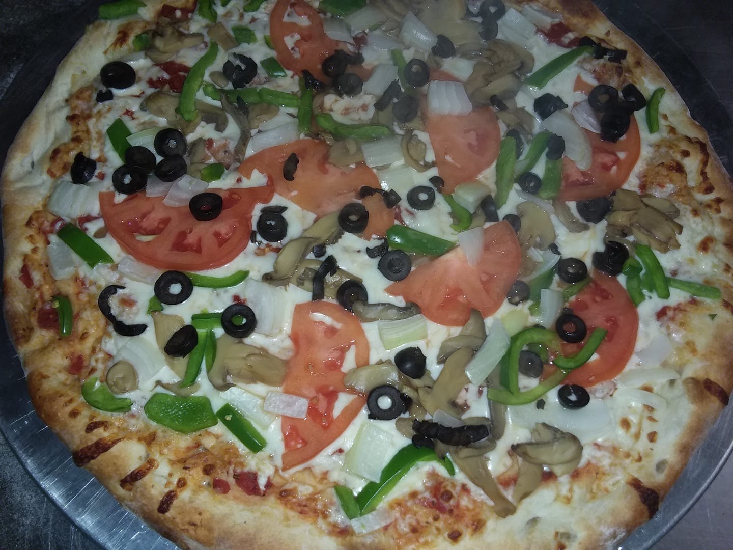Order Healthy Vegetarian Pizza - Small 10" food online from Village Pizza Too store, Churchville on bringmethat.com