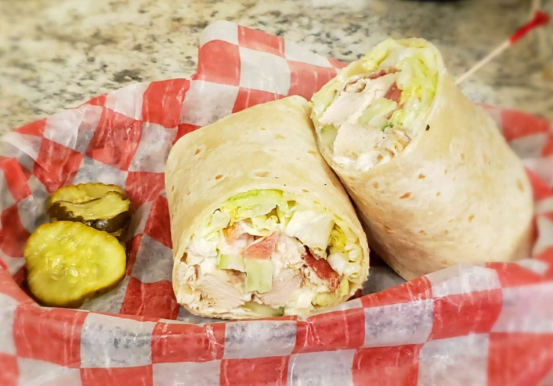 Order Small Seafood Salad Sandwich food online from A Cut Above Deli store, Canton on bringmethat.com