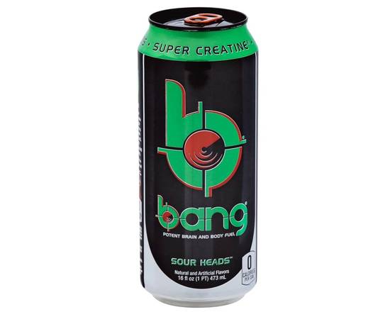 Order Bang /Energy Drink (16.0 oz) -Sour Heads  food online from Abc Discount Store store, San Diego on bringmethat.com